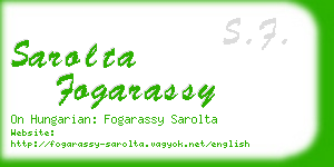 sarolta fogarassy business card